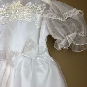 Vintage Infant/Toddler Girls' Princess Dress with Lace Appliqué